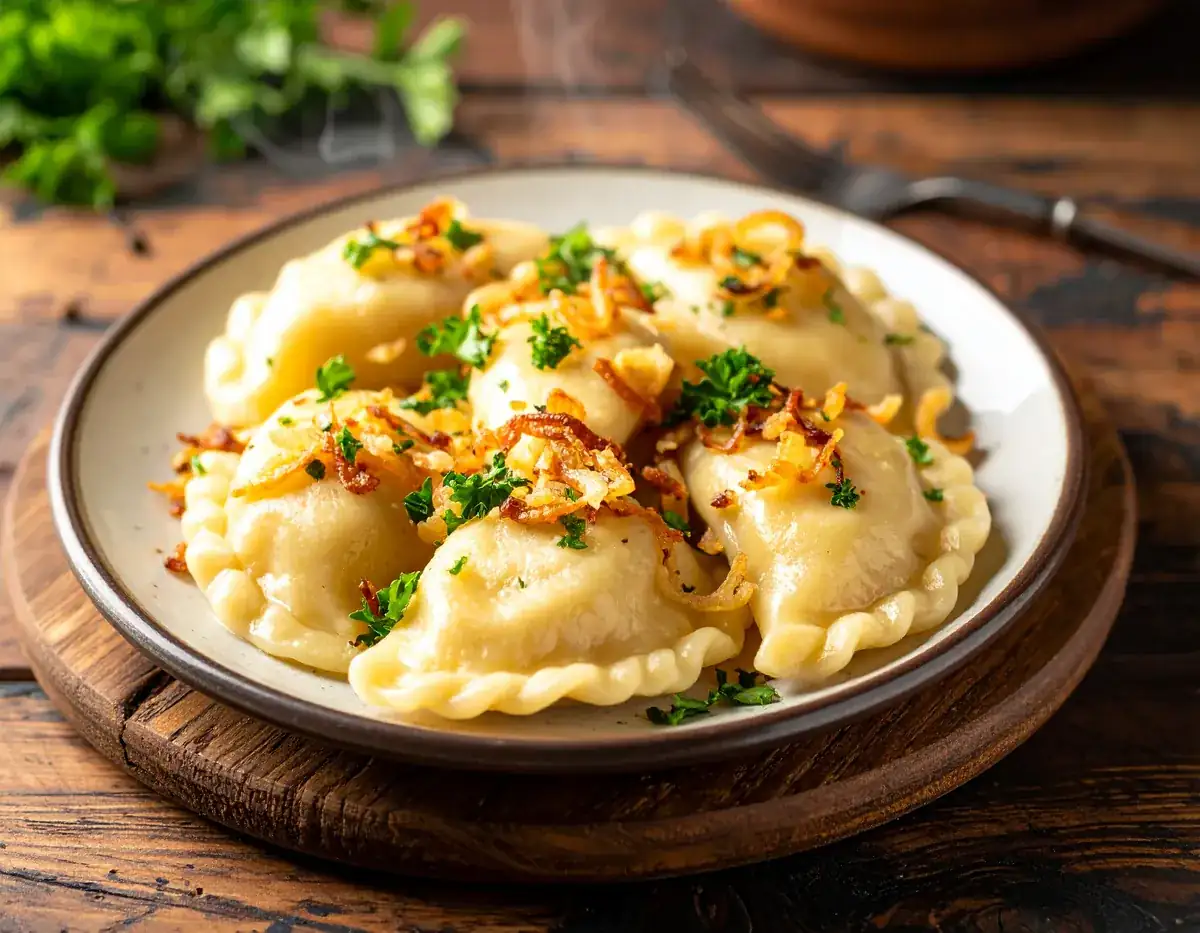 Pierogi mit Kartoffel-Quark-Füllung