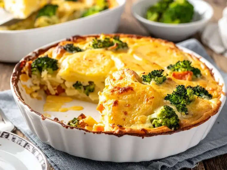 Brokkoli-Kartoffel-Auflauf mit Käse