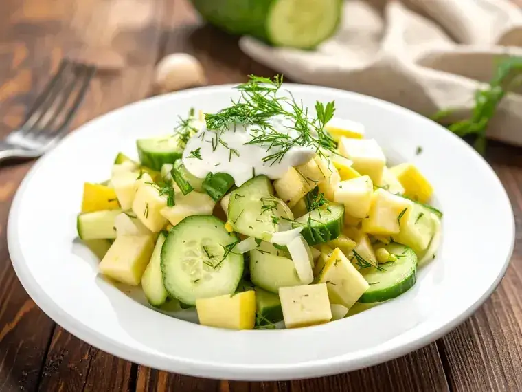 Kartoffel-Gurken-Apfel-Salat