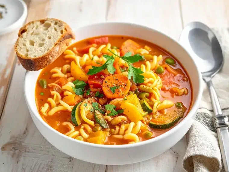 Nudel-Gemüseeintopf mit Tomaten