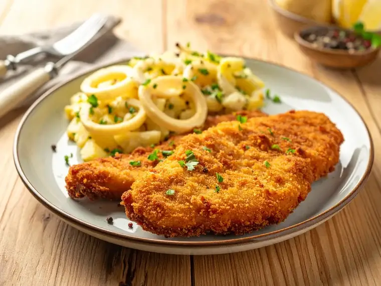 Schnitzel mit Kartoffelsalat